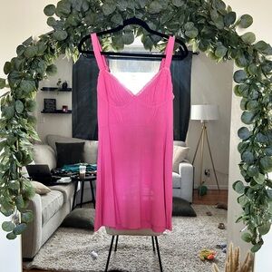 Angel Biba Hot Pink Lace-Trim Slip